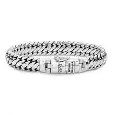 De Buddha to Buddha 070 Ben armband bestaat uit allemaal kleine schakels die als het ware door elkaar gevlochten zijn