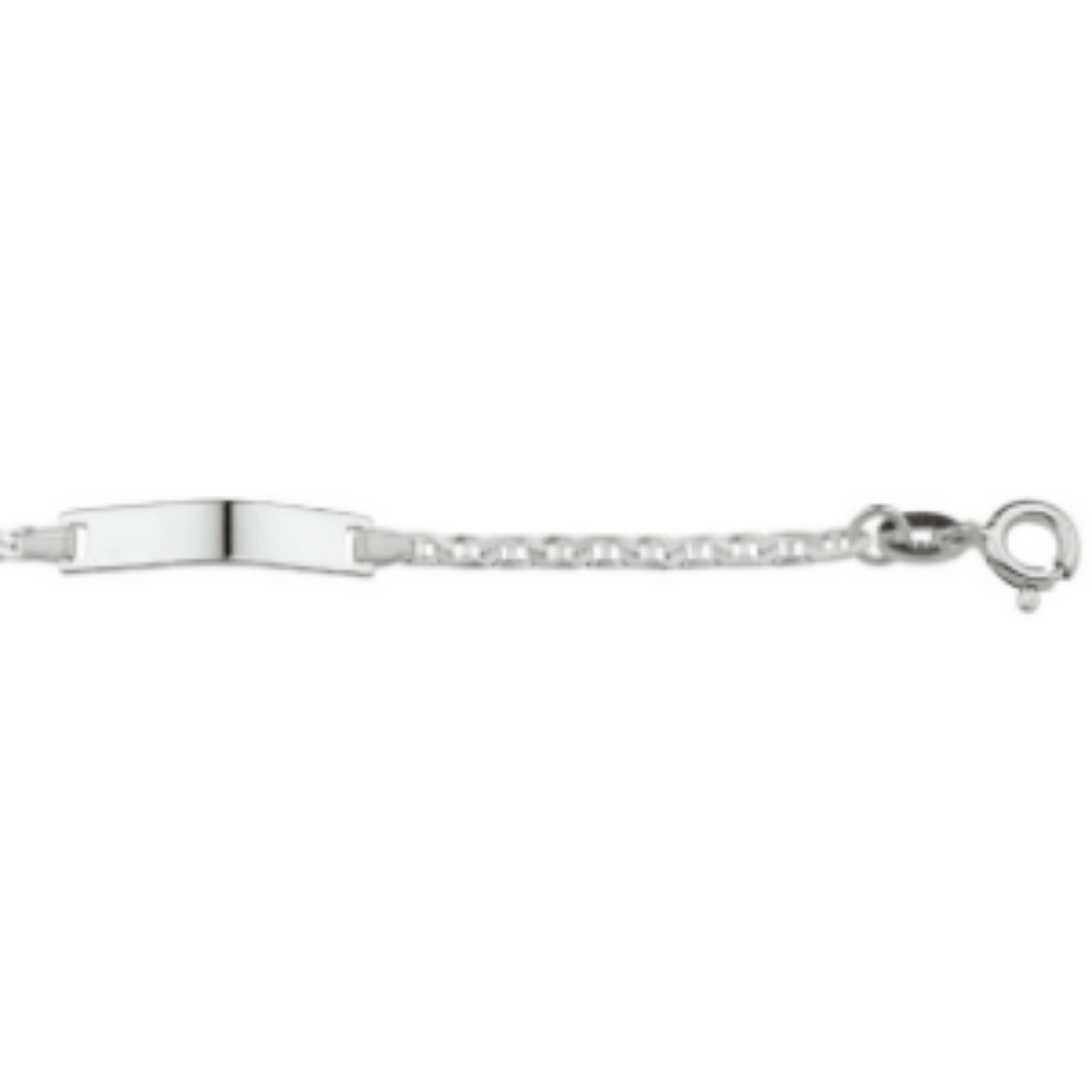 Zilveren graveerarmband  13cm.