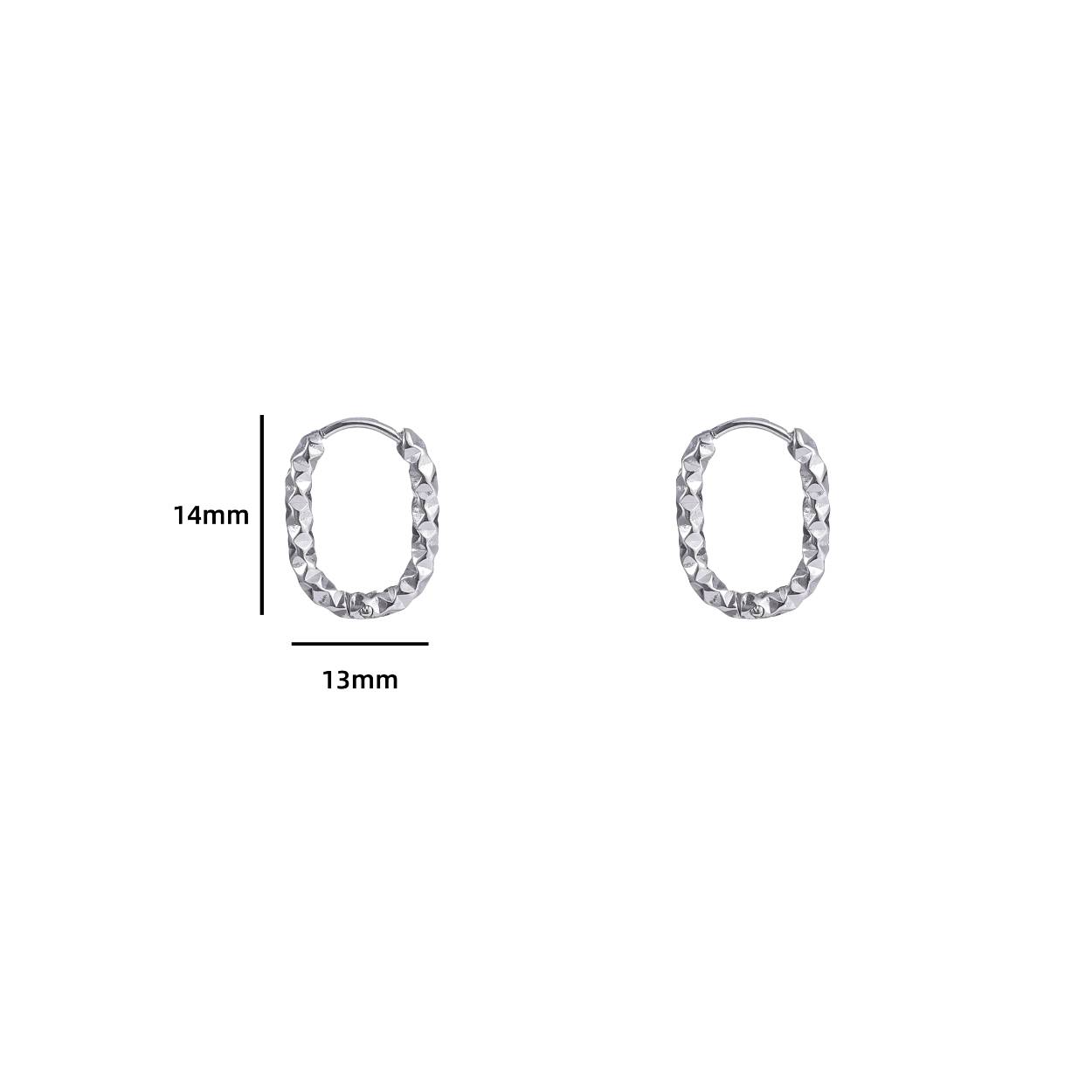 Hammered Oval Hoop - RH
E4323-1