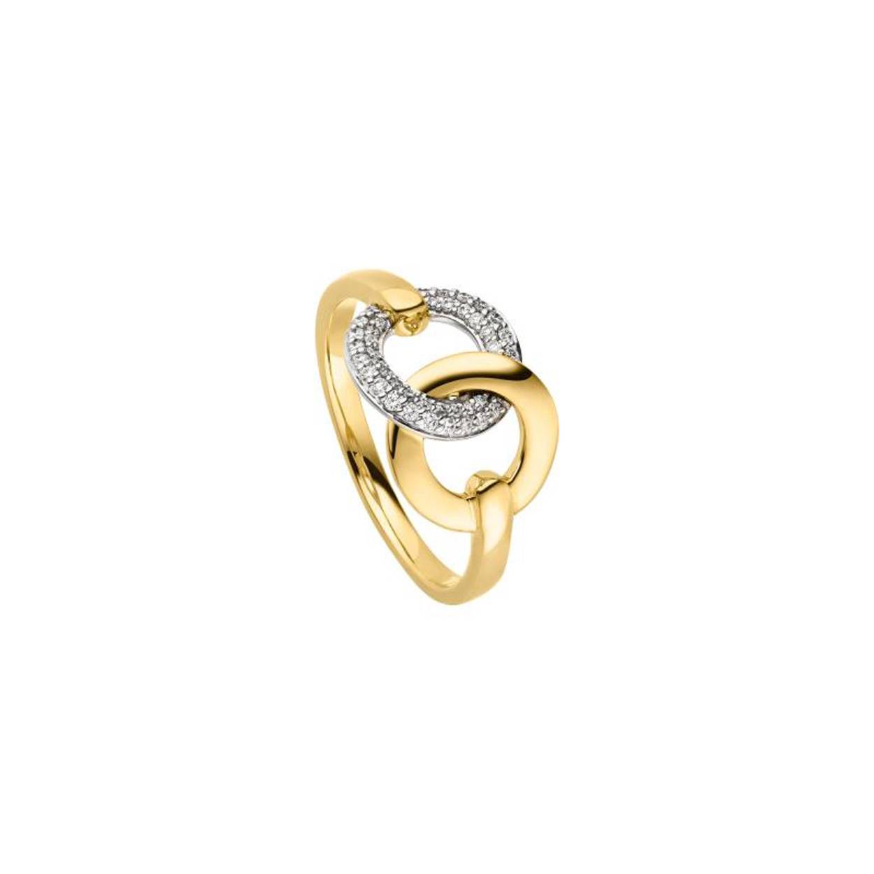Ring bicolour goud briljant