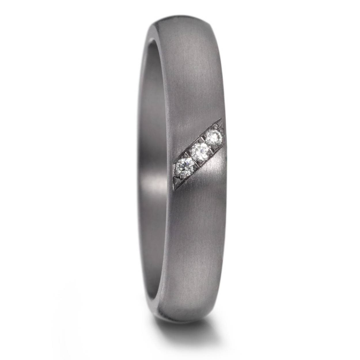 Tantalum damesring met diamant