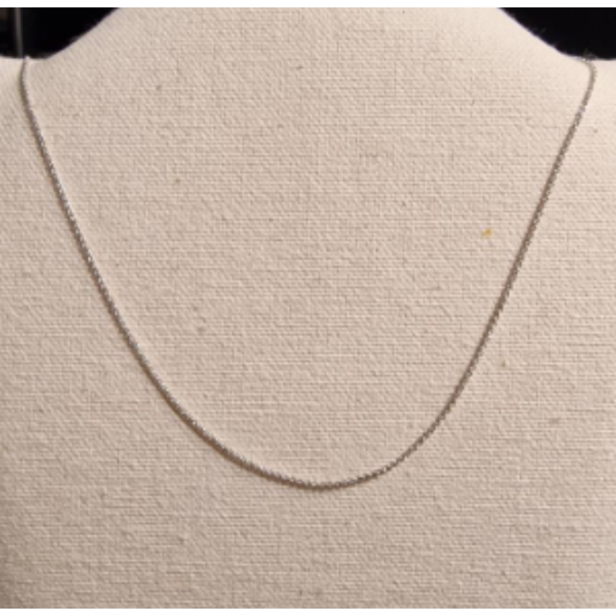 14k witgouden anker collier, 0.9 mm dik en 45 cm lang