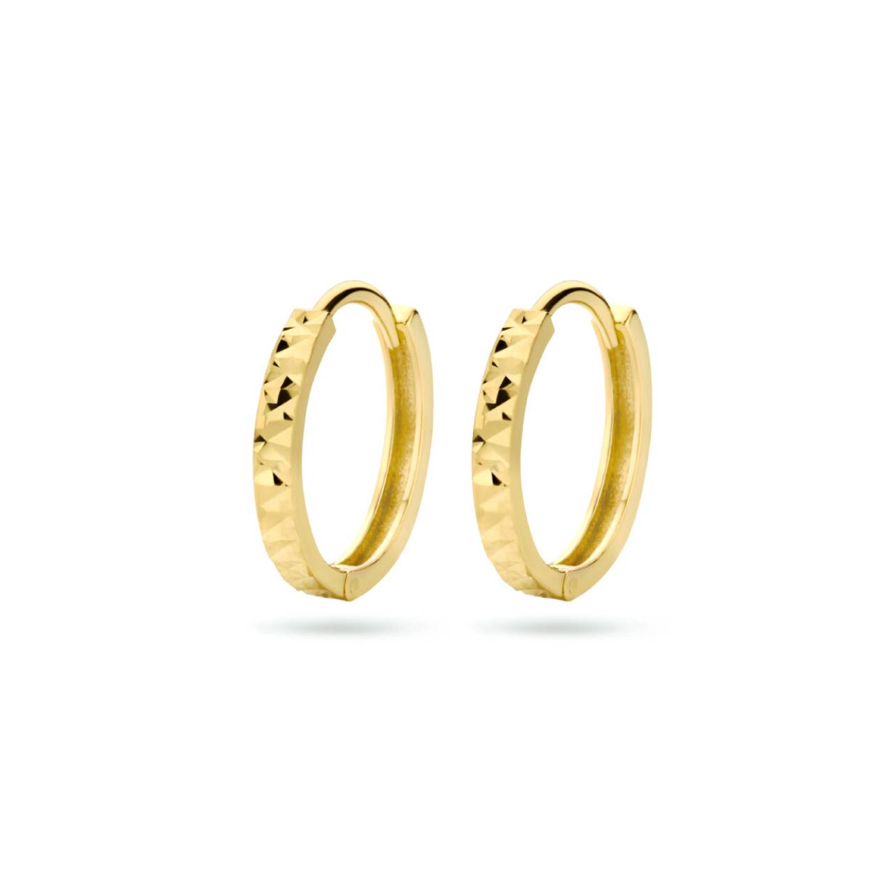 Joy & Julia 14k gg creool gediamateerd 12mm