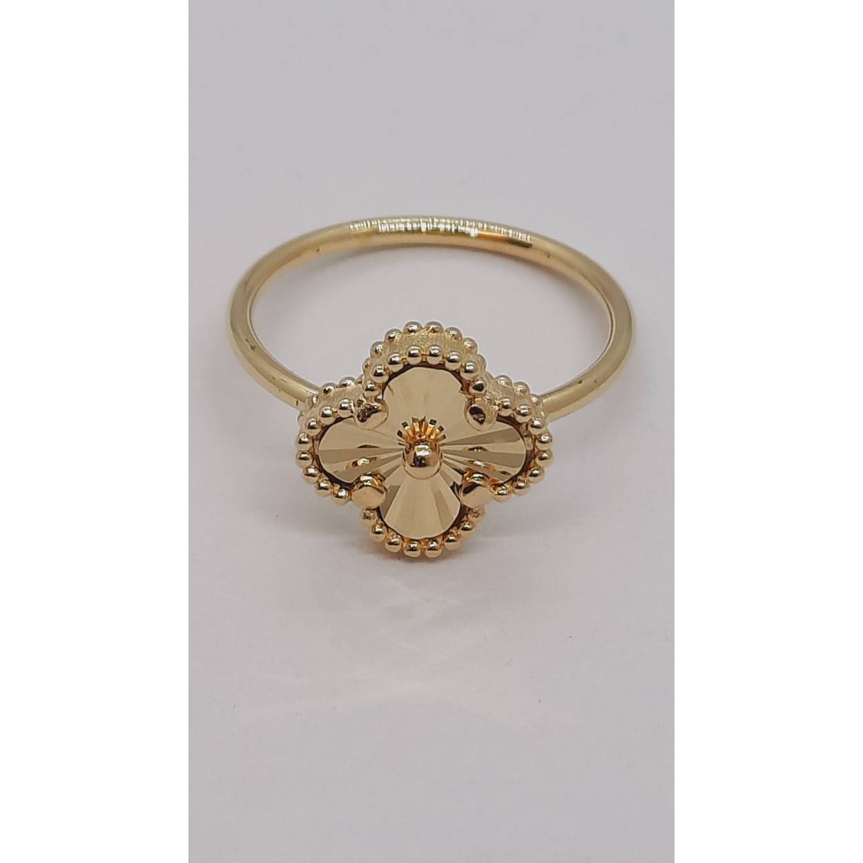 De gouden damesring, modelnummer BREA-RDL-0002734, is gemaakt van 14-karaats goud en heeft een glanzende afwerking. De ringmaat is 55. Deze stijlvolle ring kan dagelijks gedragen worden voor een elegante uitstraling of gecombineerd worden met andere sieraden voor een luxueuze look. Perfect voor zowel casual als formele gelegenheden.