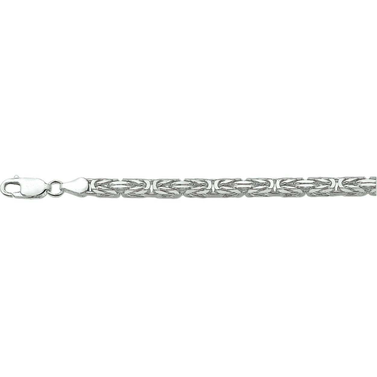 Zilveren armband koningsschakel 20cm 4.0mm