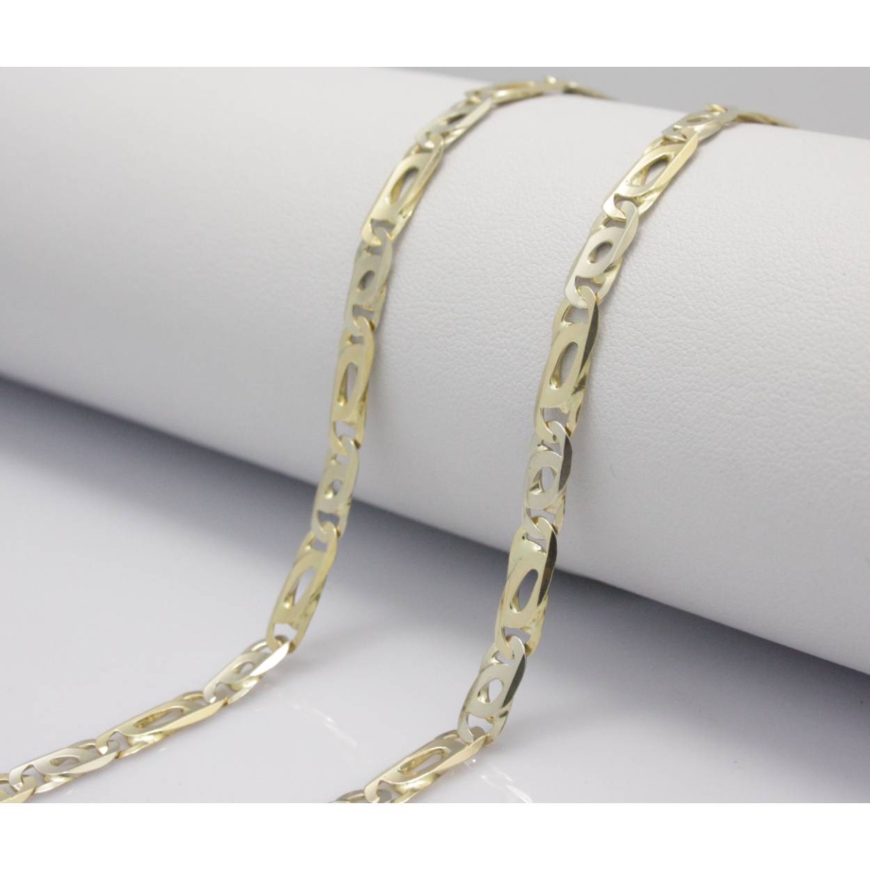 Gouden bicolor valkenoog schakelarmband