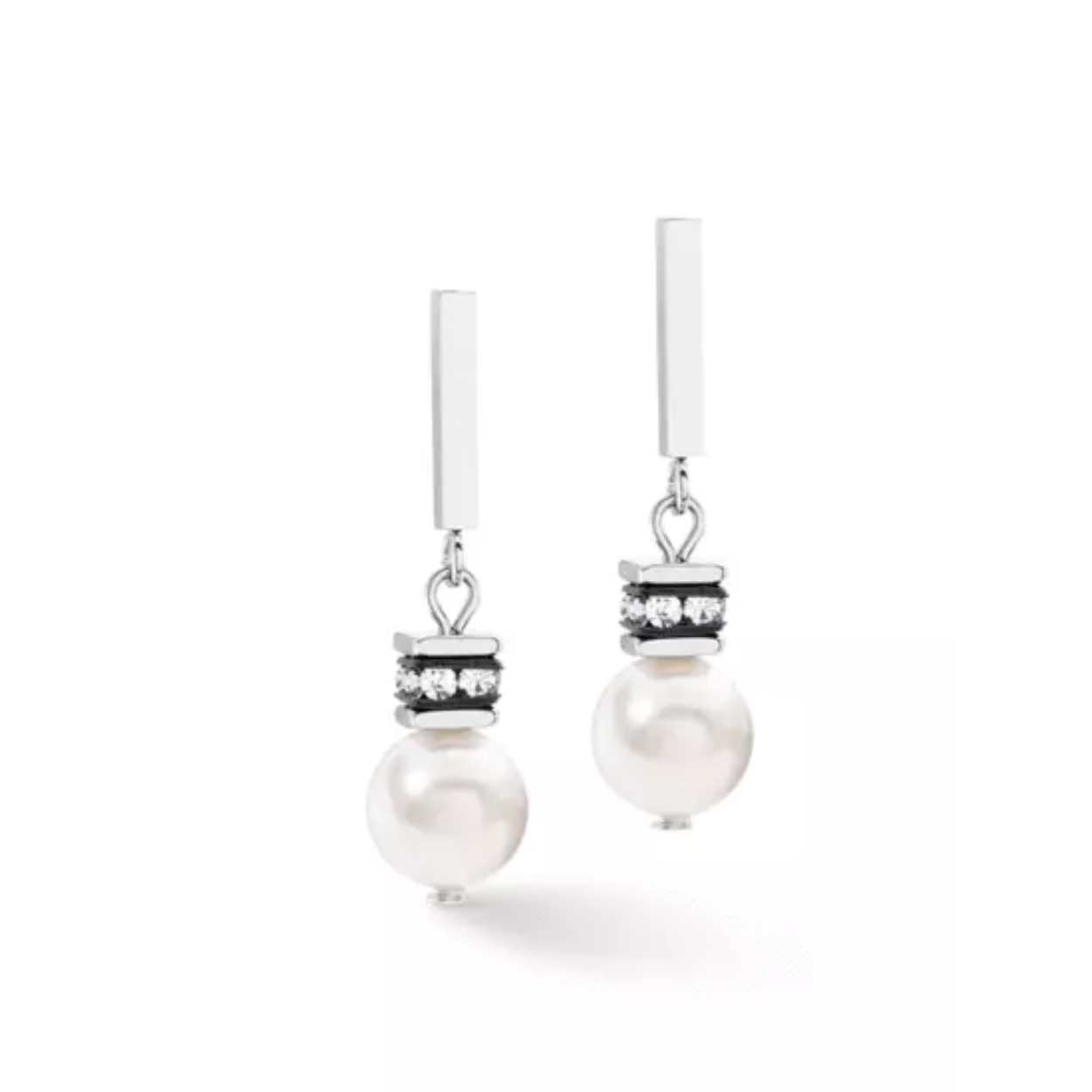 Coeur de Lion  4081/21-1417 Oorhangers White - Silver