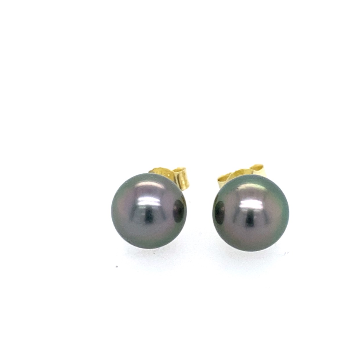 gouden oorstekers met tahiti parels 8-9mm