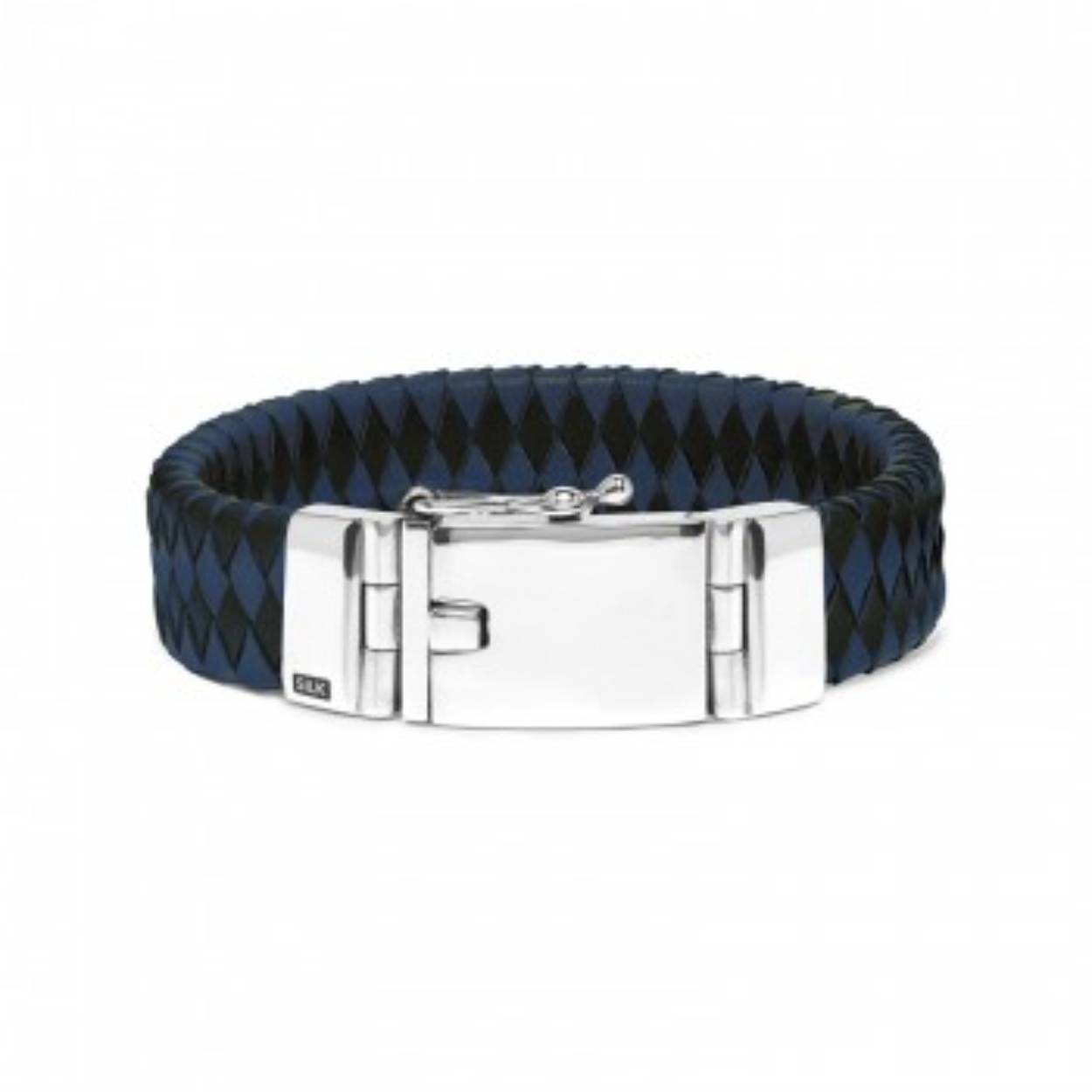 641BBU ARMBAND LEER ZILVER