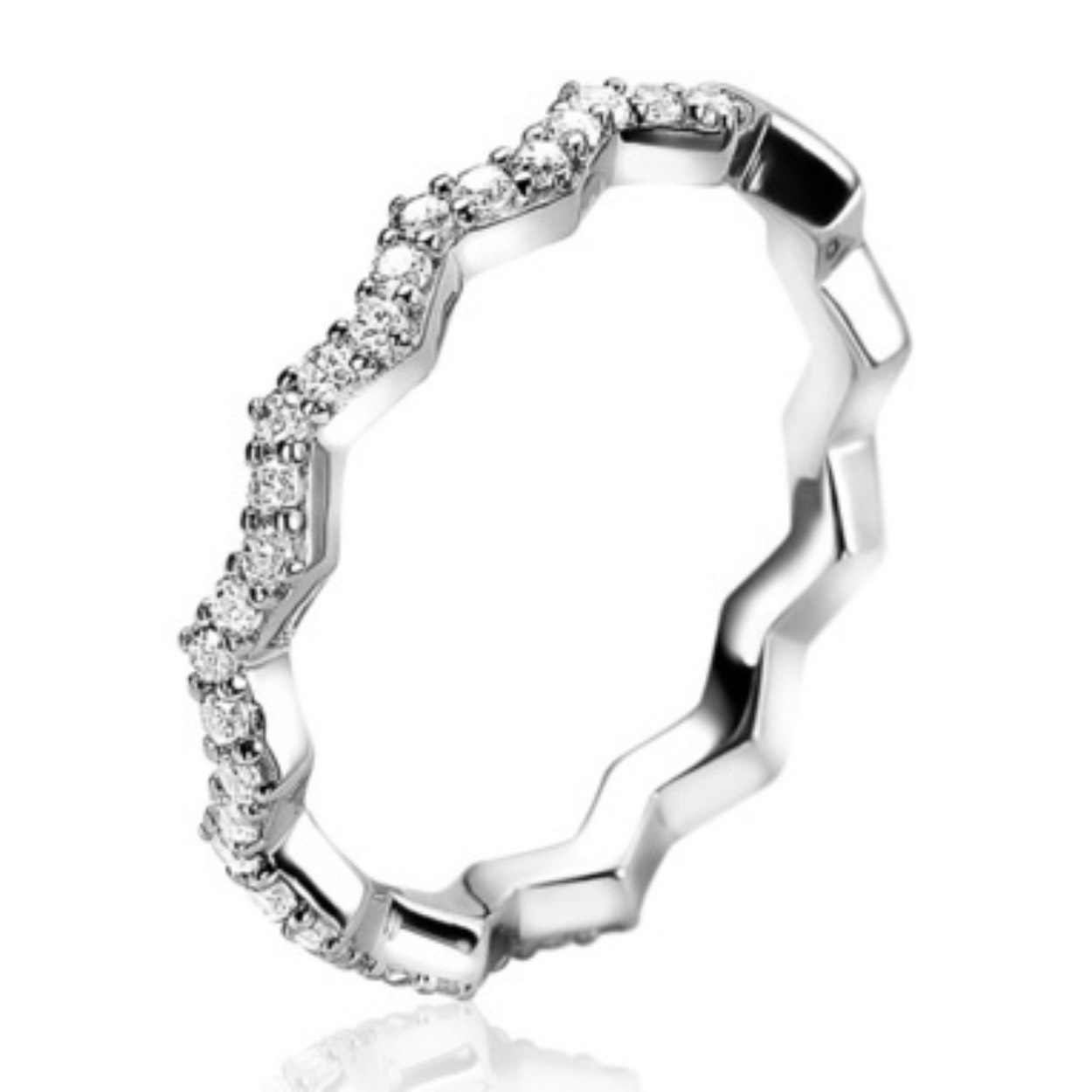 zinzi ring met zirkonia steentjes