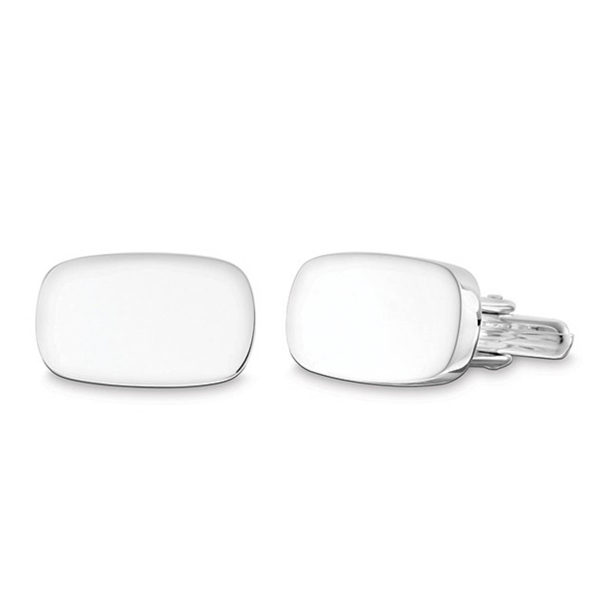 zilveren manchetknopen 20x12x3mm