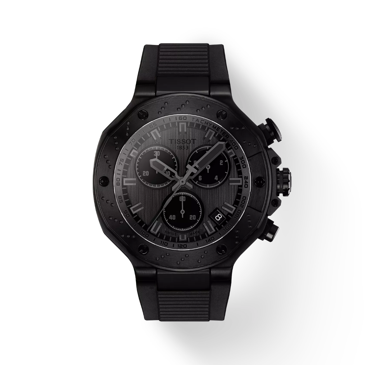 Op zoek naar een stoer en sportief horloge dat perfect past bij jouw actieve levensstijl? Dan is de TISSOT T-RACE QUARTZ CHRONOGRAPH T1414173706100 het horloge voor jou! Dit prachtige horloge heeft een analoge tijdaanduiding en een quartz uurwerk, waardoor je altijd de juiste tijd bij de hand hebt.

Met een diameter van 45 mm en een hoogte van 12 mm heeft dit horloge een robuuste uitstraling. De ronde behuizing is zwart van kleur en gemaakt van roestvrij staal, waardoor het horloge tegen een stootje kan. De zwarte wijzerplaat en het saffierglas geven het horloge een luxe uitstraling.

De zwarte siliconen band zorgt ervoor dat het horloge comfortabel om de pols zit en goed blijft zitten tijdens al jouw activiteiten