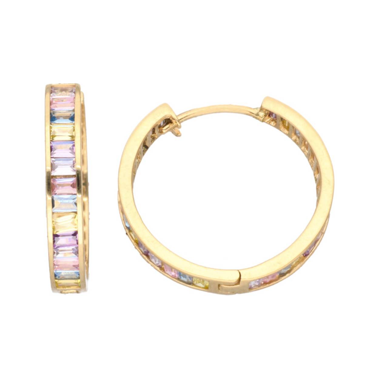 Deze oorringen zijn van het merk Swing Jewels. Het is een damessieraad.
EXTRA INFORMATIE
doelgroep	vrouw
Materiaal Sieraad	14K goud
Kleur Sieraad	Goudkleurig
diam	20mm
Steensoort	zirkonia
Type Sieraad	Oorbel