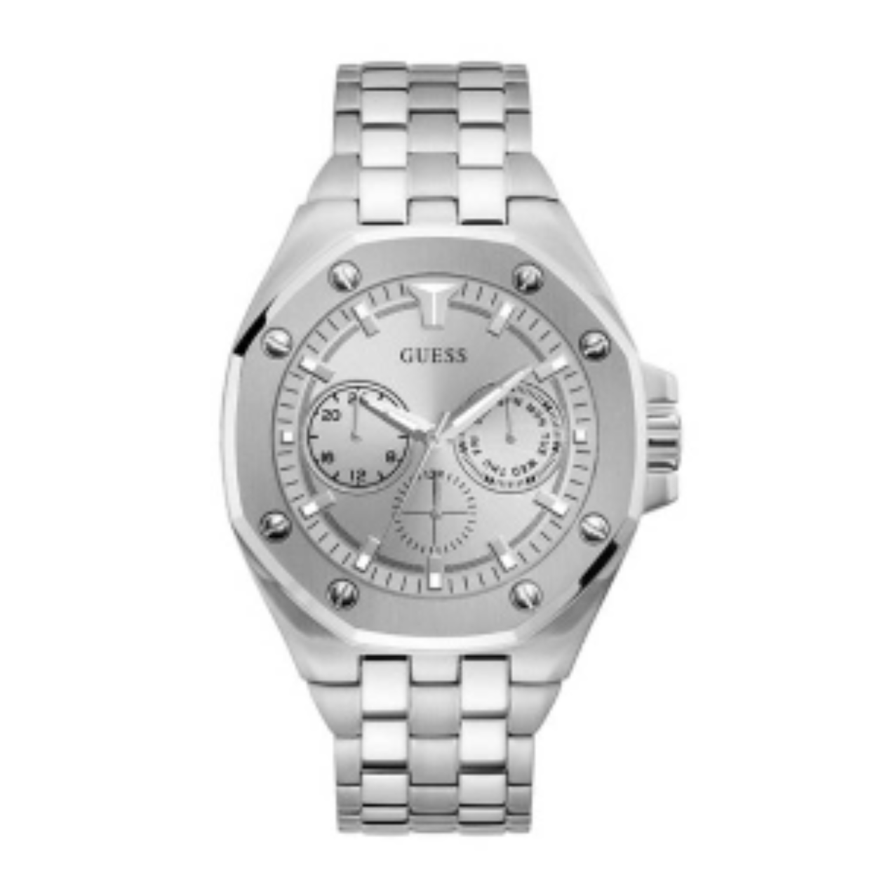 Guess horloge, 8kant +dag/datum staal