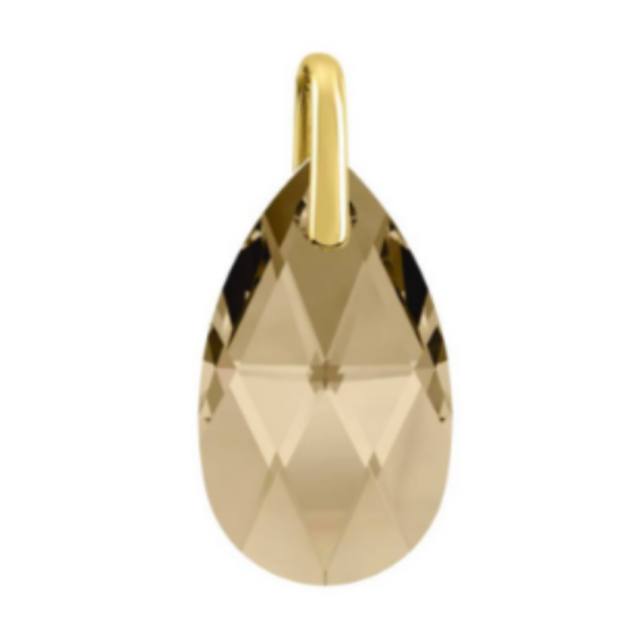 MY iMenso Creoli pendant "Brillante crystal" "Golden Shadow" 22mm Pera (925/gold-plated)