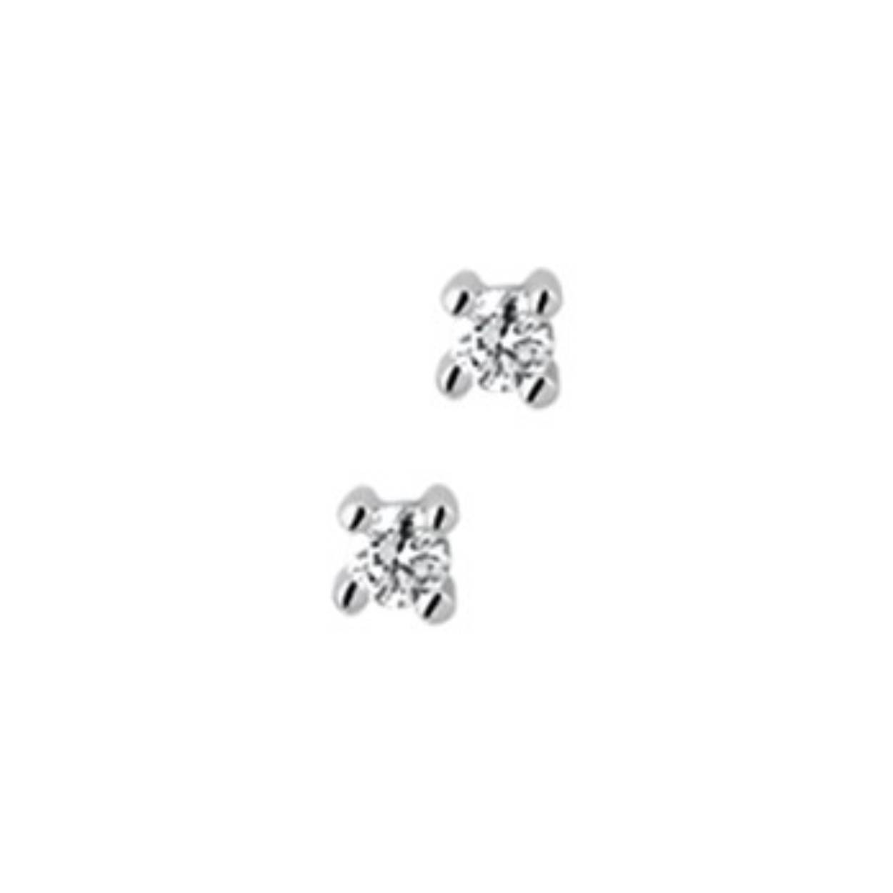 Oorknoppen diamant 0.14 ct.