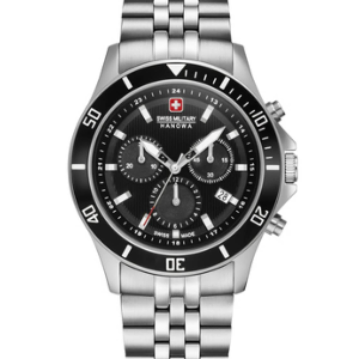 Swiss military Chrono horloge zwarte wijzerplaat