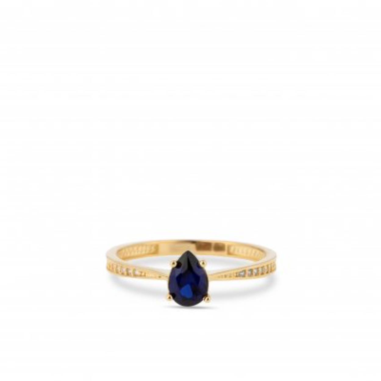 Swing Jewels 14k ring met blauw zirconia.
Maat 56.