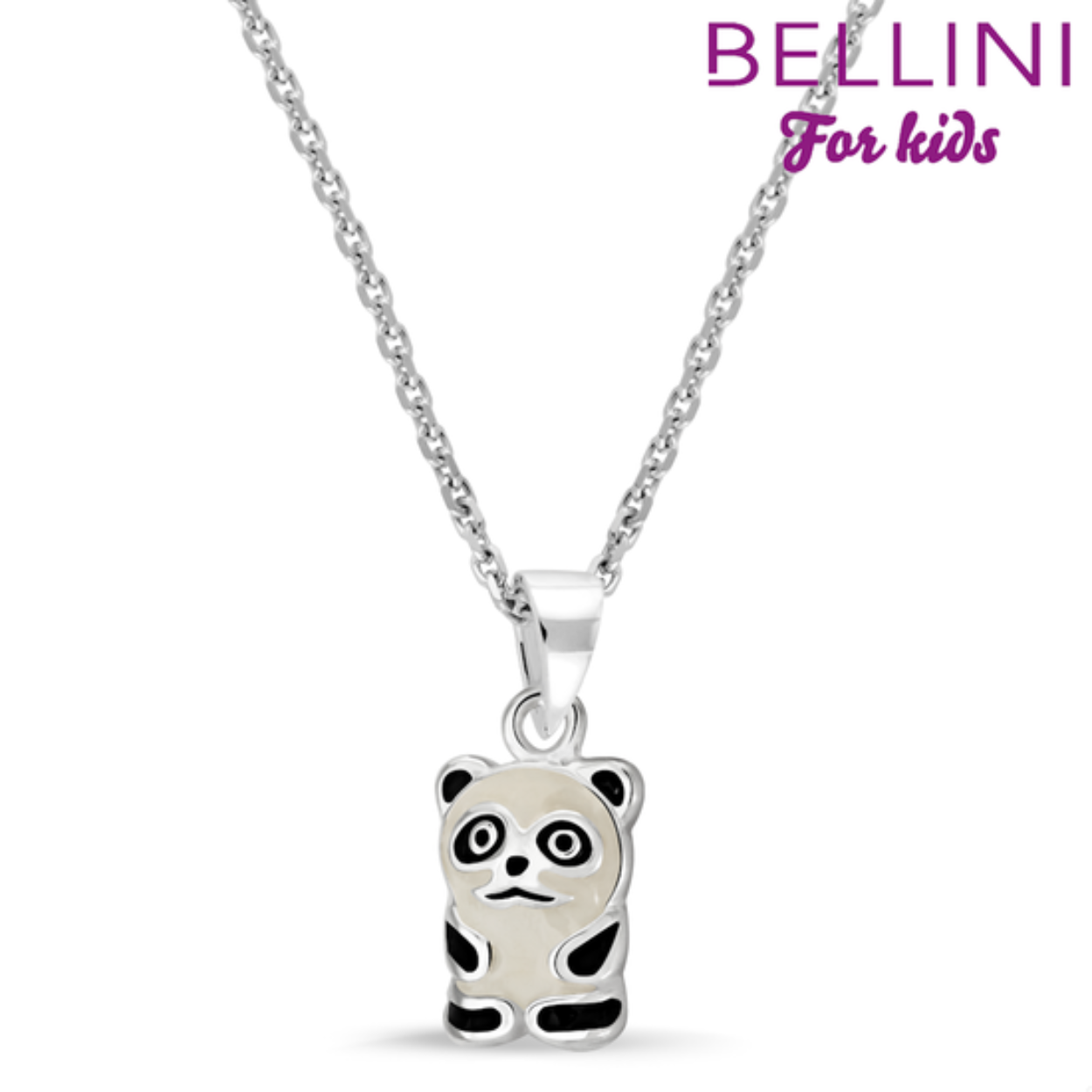 Zilveren Bellini hanger panda zwart/wit emaille (incl. collier)

 De gehele Bellini collectie is gemaakt van het eerste gehalte zilver (925) en voorzien van zirkonia's of vrolijk gekleurd emaille. 