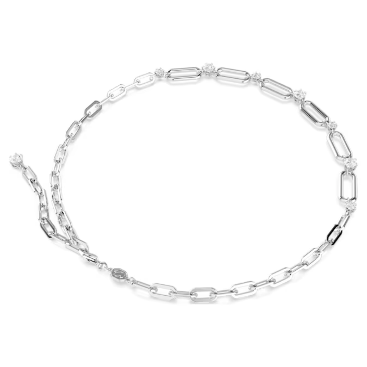 Deze Constella-ketting is geïnspireerd op de sterren en geeft u meer zelfvertrouwen, ongeacht uw outfit. Het opvallende ontwerp sluit met een karabijnsluiting en bestaat uit een ketting met rhodium toplaag met ronde Swarovski Zirkonia in klauwzetting tussen de centrale schakels. Draag het om uw look oogverblindend te laten stralen.