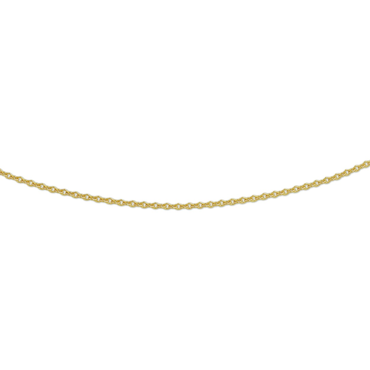 14 Karaat geelgouden collier met een anker schakel. De schakelbreedte is 1.2mm.