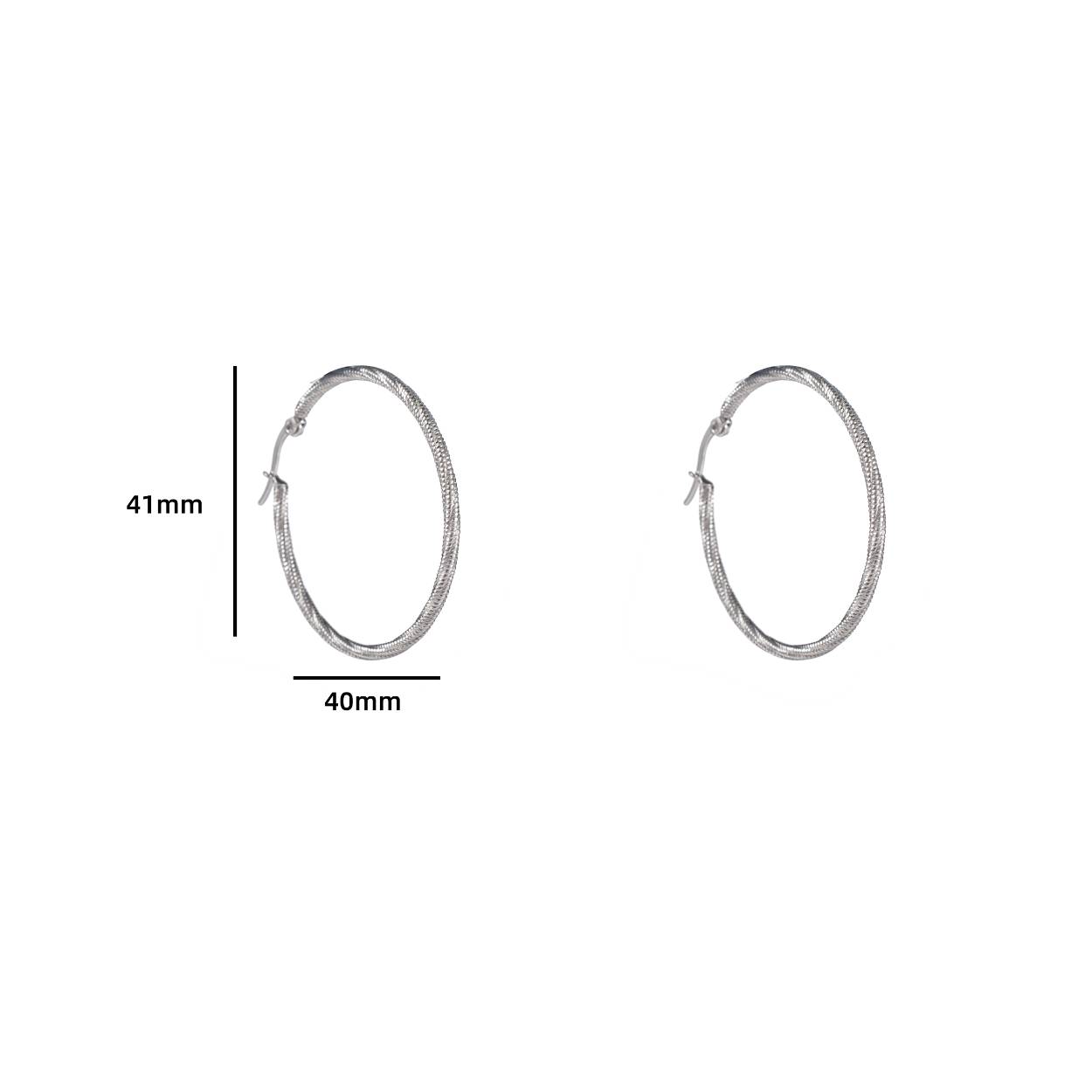 Fine Twist Hoop - RH - 40mm
E4290-40-1
