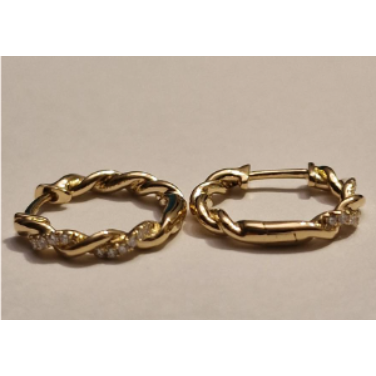 14k klapcreool tors met diamant