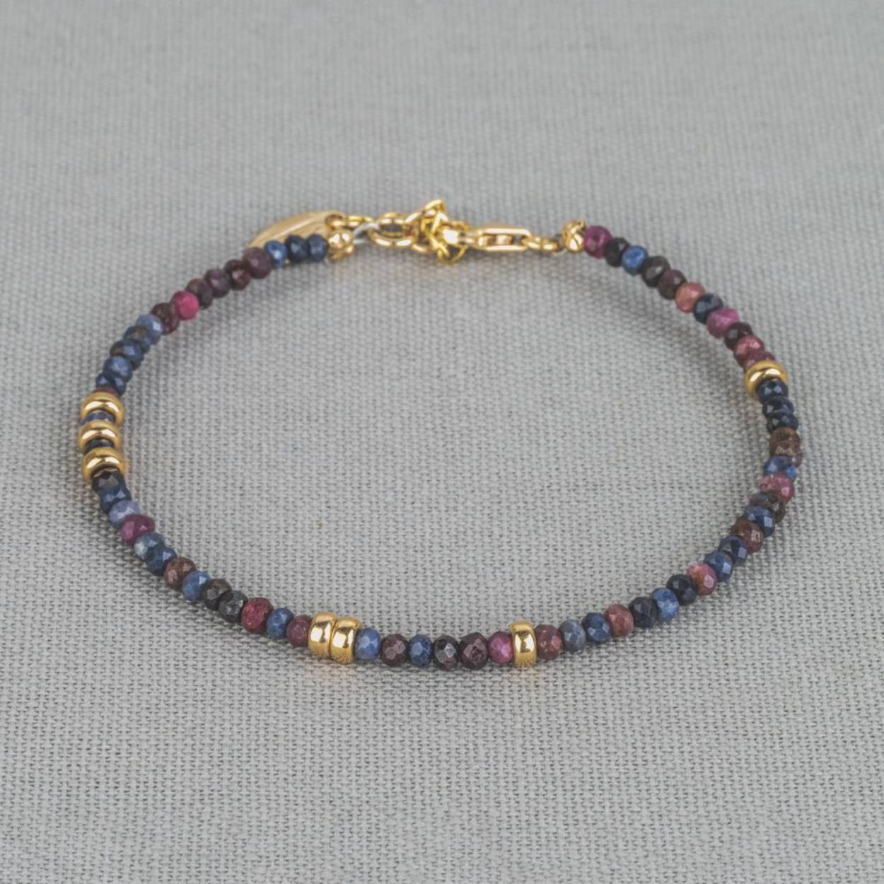 Jeh Jewels Armband saffier + crea Goldfilled 21226