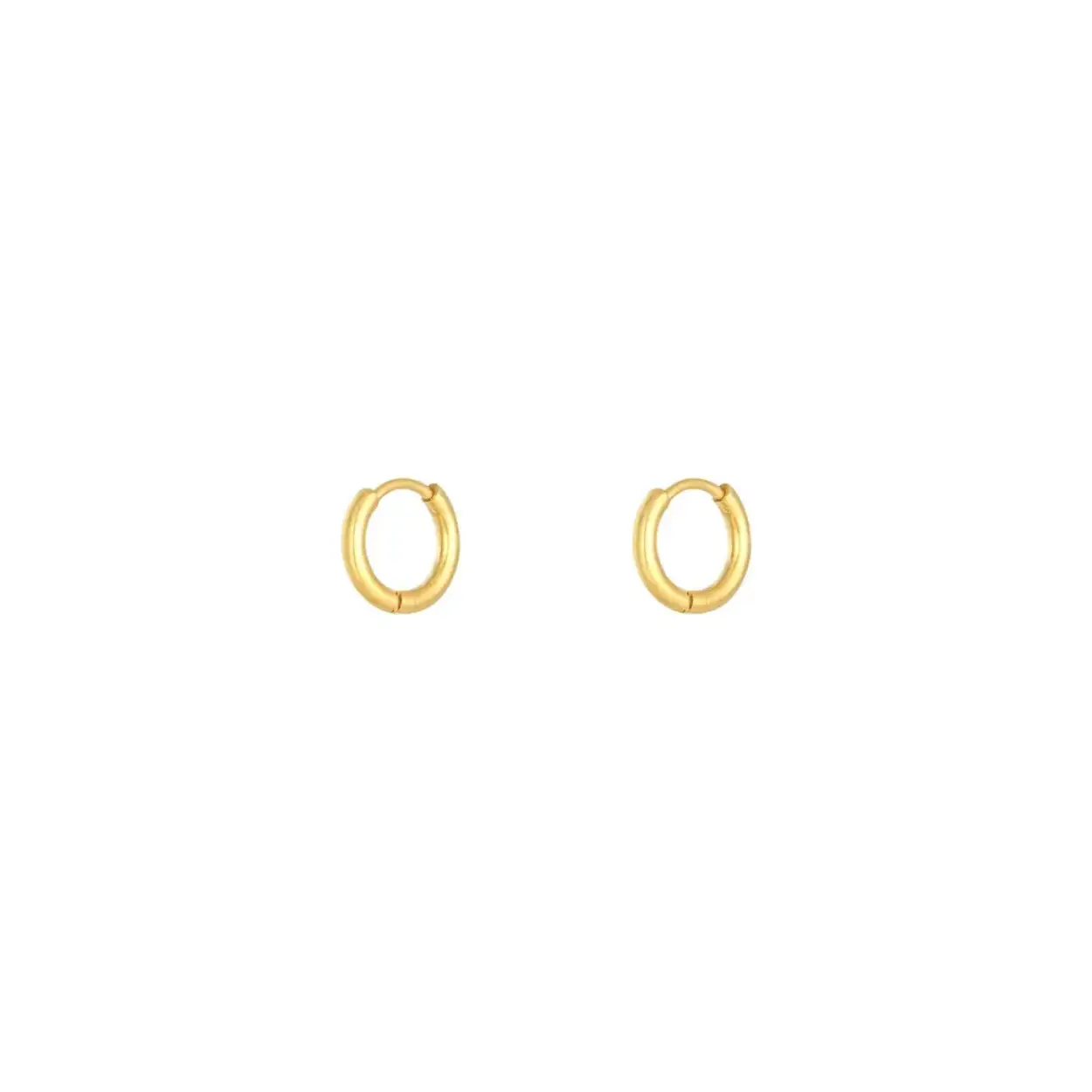 Earrings Little Hoops 1,2cm Gold Color Stainless Steel