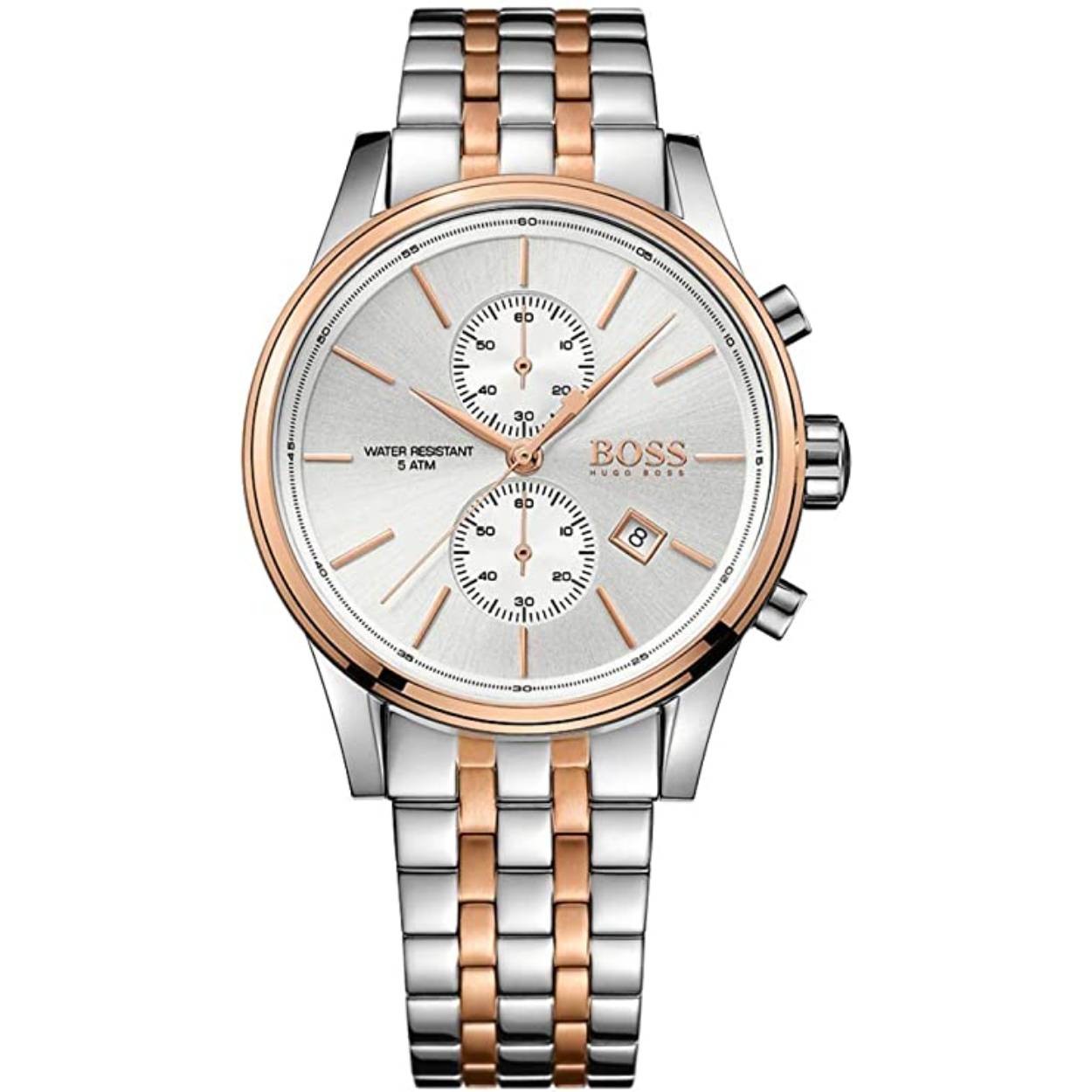Elegante herenhorloge van het merk Hugo Boss. Dit is momenteel een van de populairste merken voor luxe heren horloges.De band is gemaakt van RVS.

