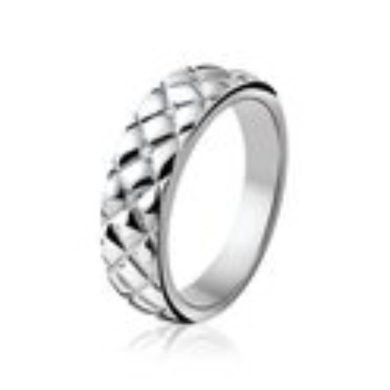 ZINZI DIAMONDS ring met ruitmotief en bezet met drie diamanten. Vervaardigd van sterling zilver (925) en voorzien van een mooie witte rodium vergulding.
