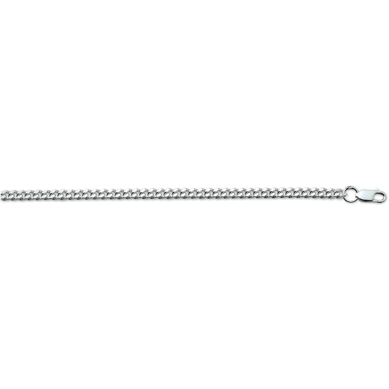 Zilveren collier massief gourmetschakel 50 cm / 3.5 mm
