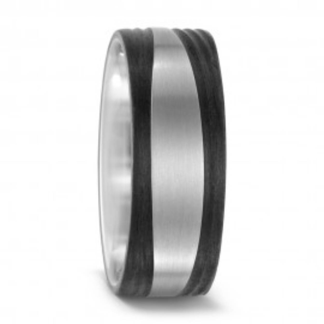 Trouwring Titan Factory ring Titanium carbon 8mm 