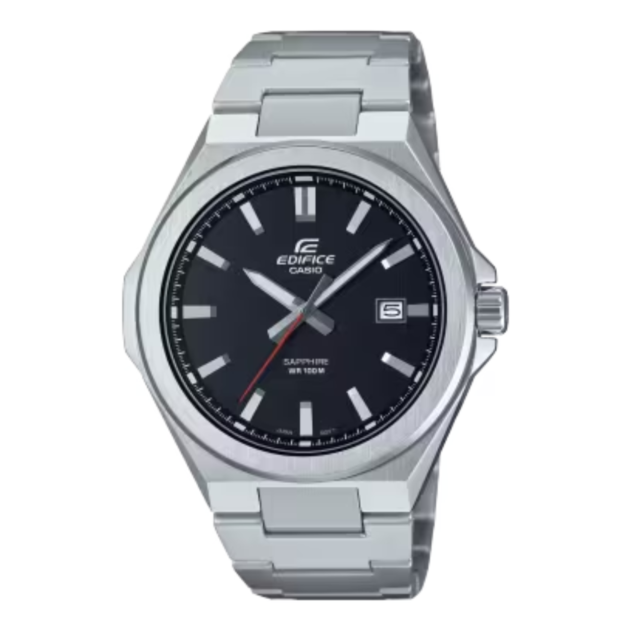 Dit is een horloge van het merk Casio uit de collectie EDIFICE Classic.

De specificaties van dit horloge zijn: 
Kasthoogte: 47.5 mm
Kastbreedte: 45 mm
Kastdikte: 8.7 mm
Bandbreedte: 25.8 mm
Bandlengte: 150-205 mm
Gewicht: 133 gram

Dit horloge heeft de volgende functies/eigenschappen: 
Neo-display
Datumweergave
Saffierglas
Massieve roestvrijstalen kast
Verschroefde horlogekastbodem
Massief edelstalen armband
Veiligheidssluiting
3 jaar - 1 batterij
Classificatie waterbestendigheid (10 bar)