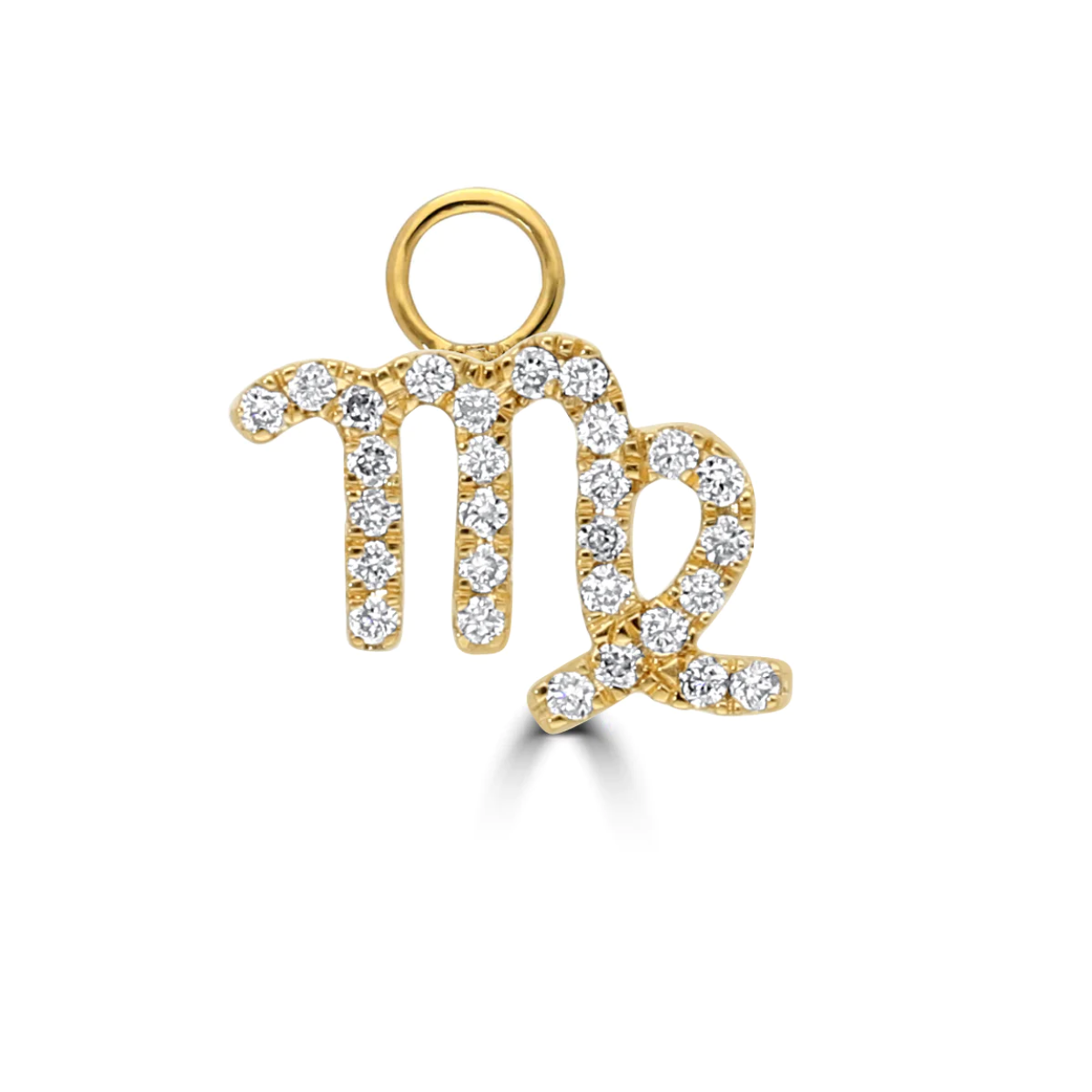 Horoscoop hanger virgo 18 k geelgoud met diamant 