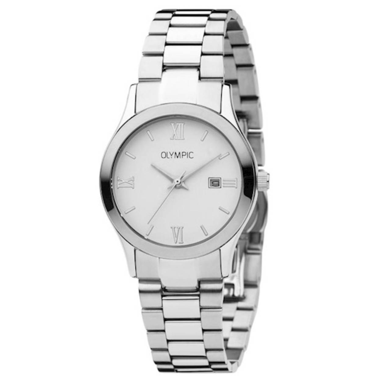 Olympic dames horloge OL66DSS009
Stalen kast met zilverkleurige wijzerplaat
Stalen schakelband
3 ATM waterdicht