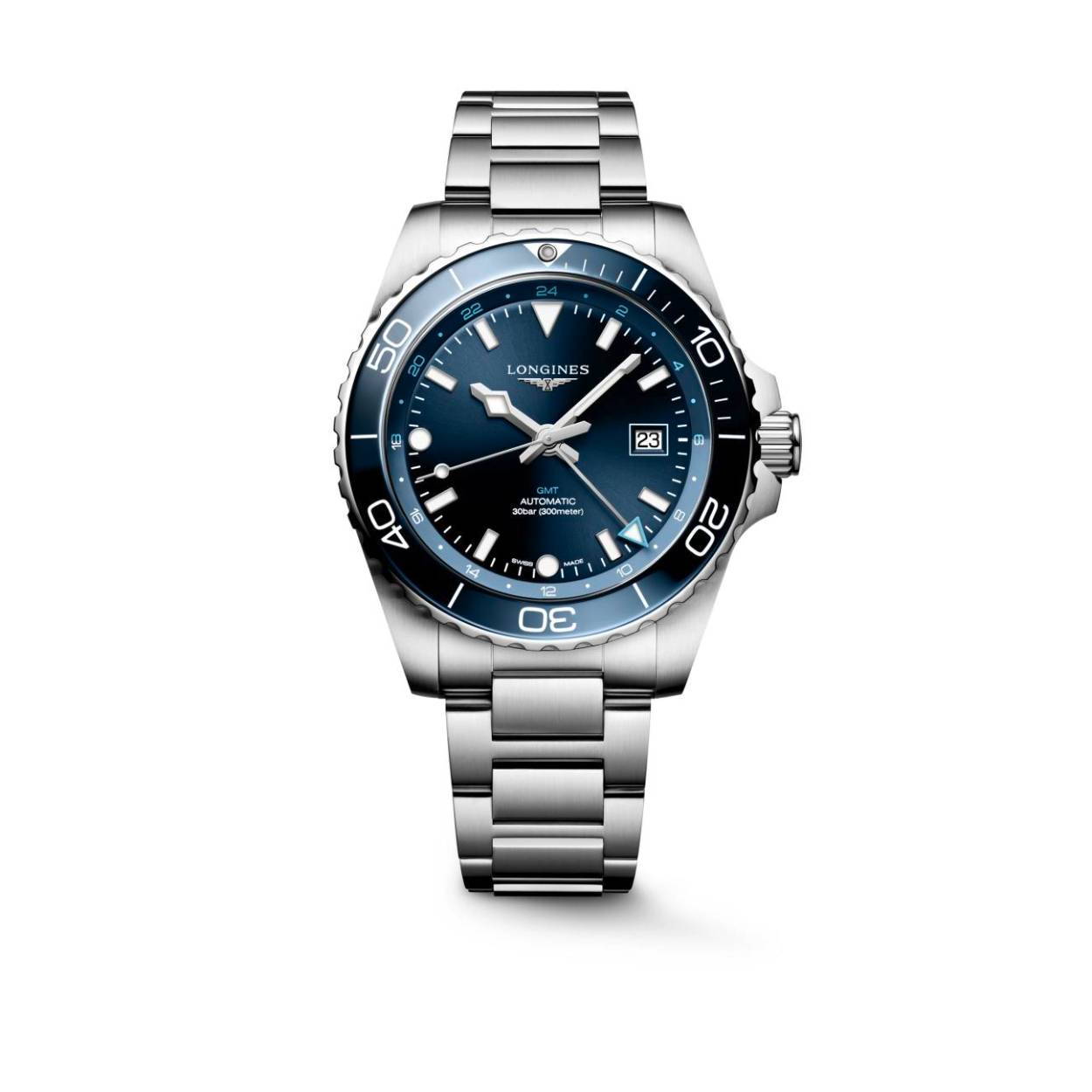 Dit Longines horloge behoort tot de Hydroconquest collectie.
Referentienummer: L38904966

Dit Longines Hydroconquest horloge is voorzien van een automatisch kaliber L844 uurwerk met een gangreserve van 72 uur. De kast en band zijn gemaak van roestvrijstaal. Het horloge heeft een diameter van 43 MM en is getest op een waterdichtheid van 30 ATM / 300 M. De blauwe sunray wijzerplaat is voorzien van een datumvenster op 6 uur. De wijzers en indexen zijn voorzien van Zwitsers Super-LumiNova® voor een betere leesbaarheid in het donker. Het horloge is voorzien van een krasvrij saffierglas.

