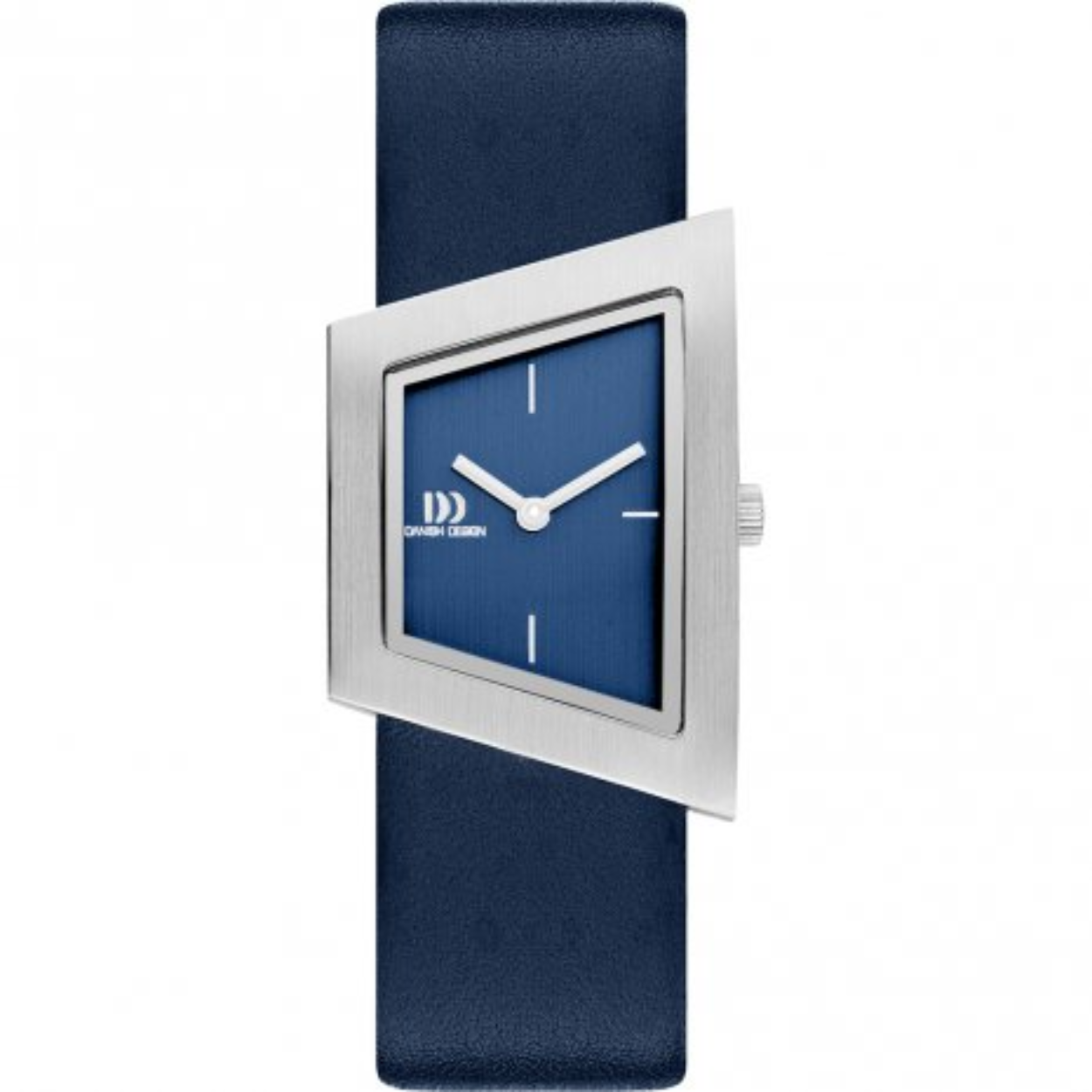 Danish Design horloge met lederen band, Squeezy blauw