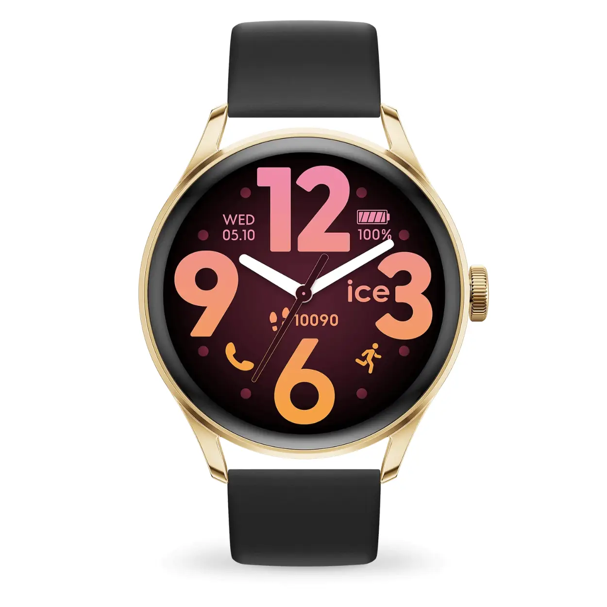 ICE smart 3.0 round 1.20 Gold Black 025106
Ontdek de nieuwste toevoeging aan het Ice-Watch connected assortiment: de ICE smart 3.0. Het heeft een modern ontwerp met een compacter 1.20 AMOLED-scherm, dat comfort, leesbaarheid en helderheid garandeert! Er zijn een aantal extra functies toegevoegd aan de vorige versie, waaronder GPS-integratie en compatibiliteit met de Strava-applicatie. Wat gezondheid betreft, houdt het nog steeds de essentiële monitoring bij. De ICE smart 3.0 biedt ook de functionaliteit ICE call (In Case of Emergency), waarmee je een van je contacten direct kunt bellen via noodoproepen. 