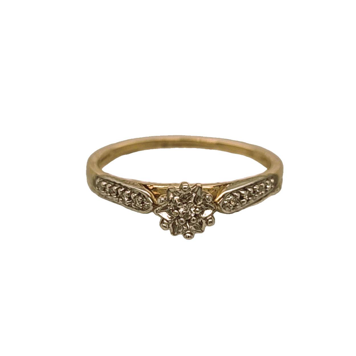 bicolor gouden ring met diamant 0,06