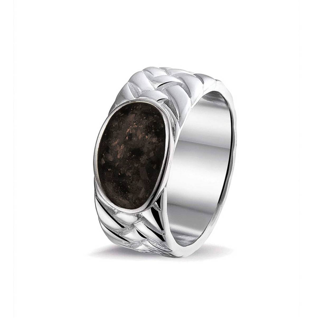 See You unisex ring zilver met as