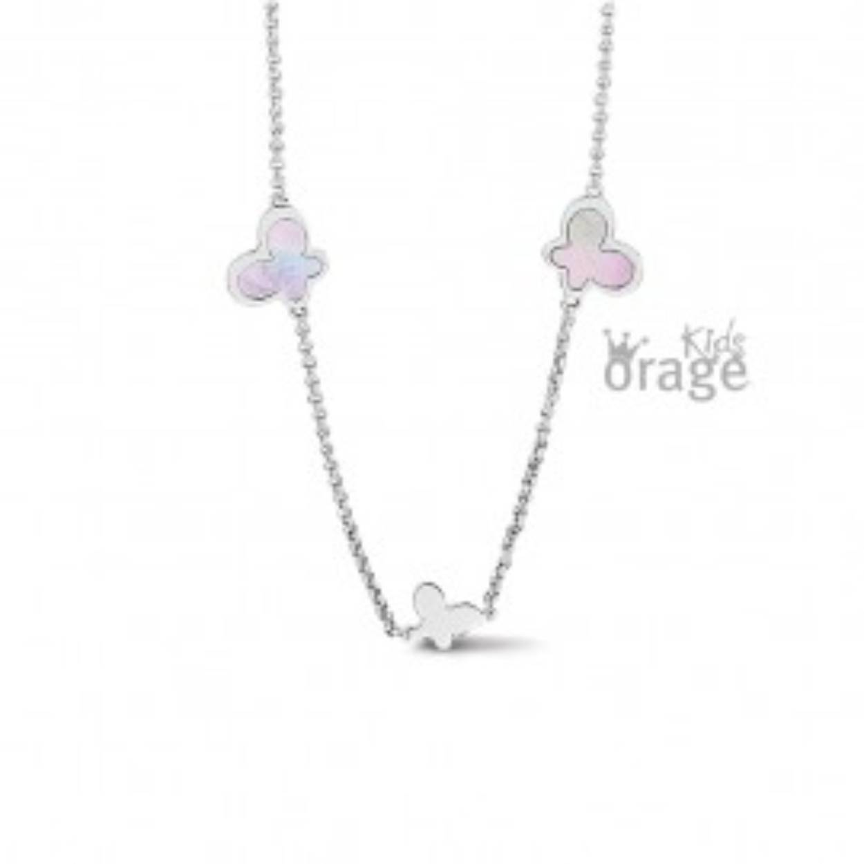Orage Kids collier zilver vlinders 