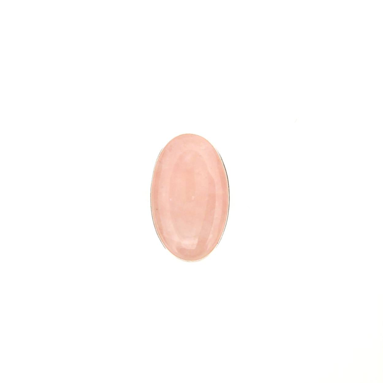 Ring zilver met rozenkwarts