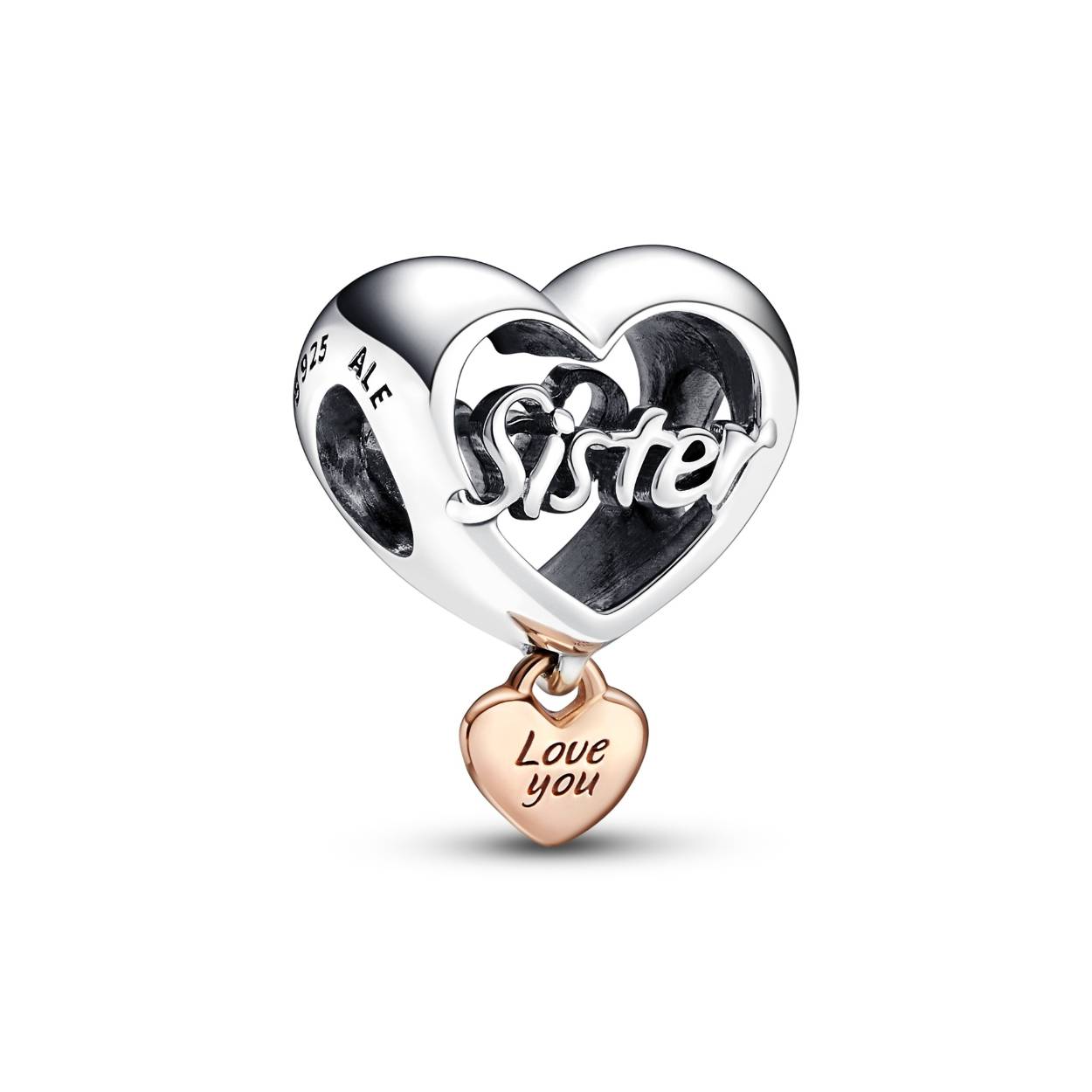 Pandora - Sister sterling silver and rose gold-plated charm - 782244C00