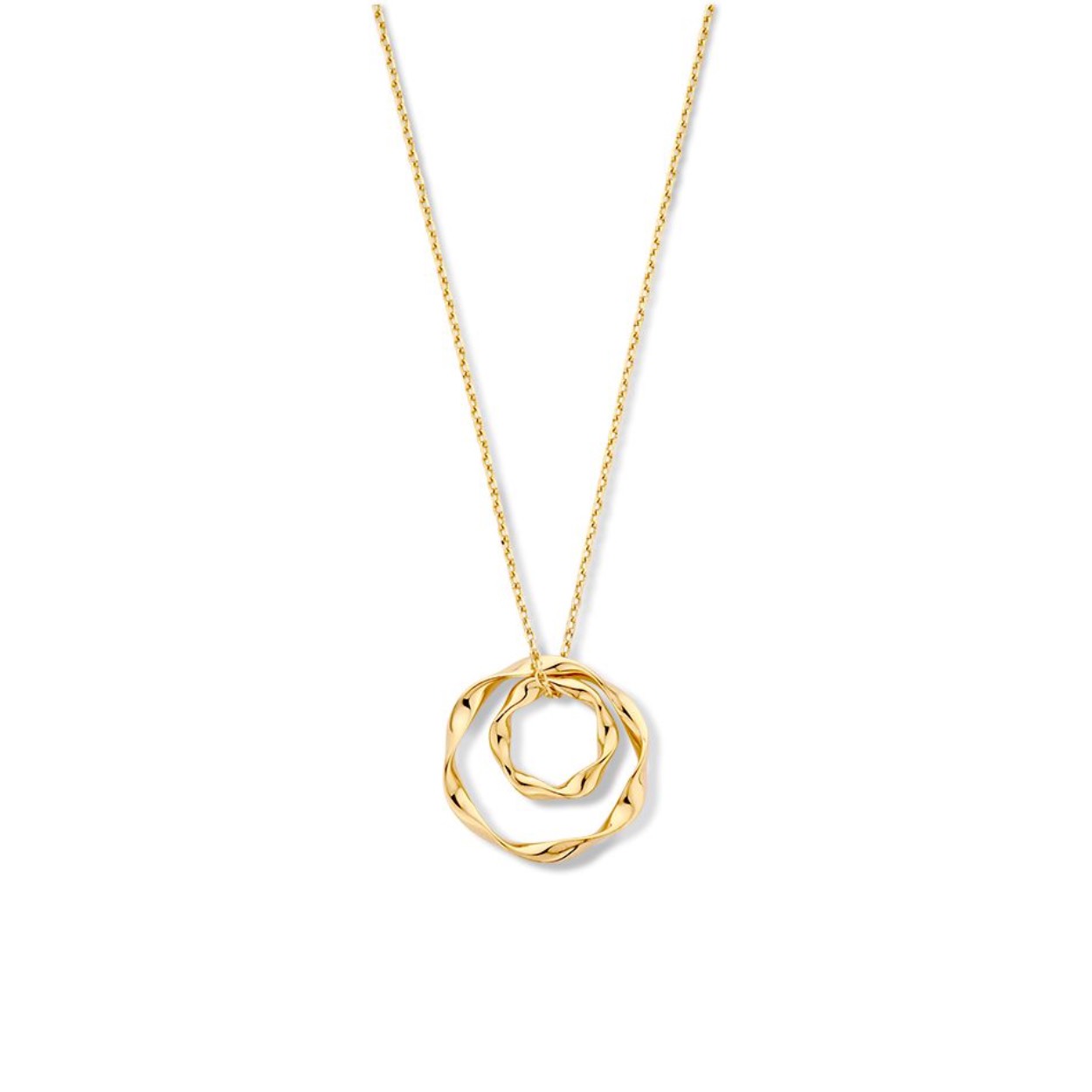 Geel gouden collier met hanger