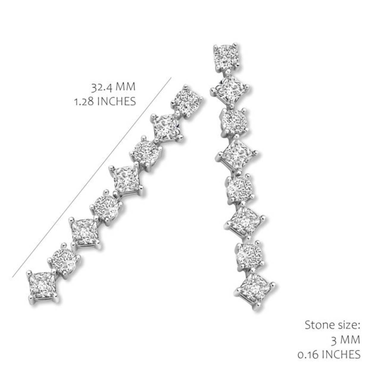 oorhangers zilver met zirkonium