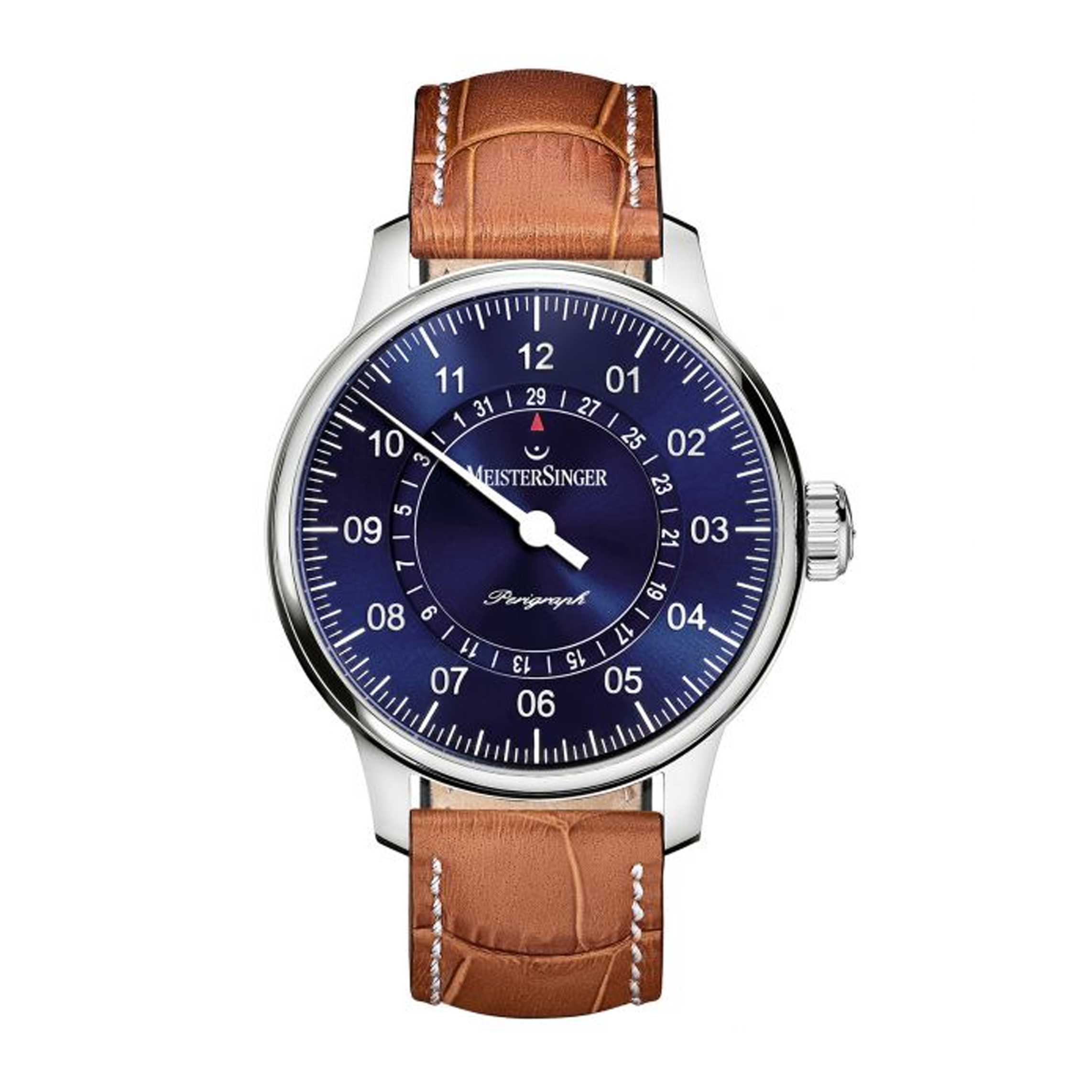 Een horloge om de dag echt te vieren - die wordt weergegeven op de open datumring.
Nu configureren
AM1008