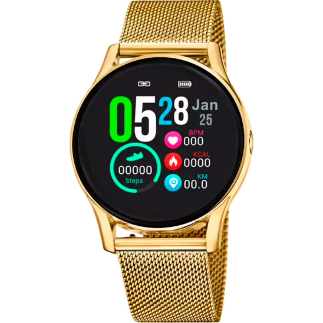 Smartwatch Lotus dames goudkleurig