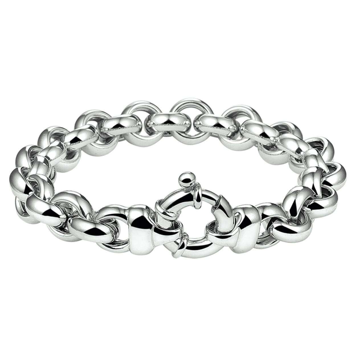 Zilveren armband met jasseron schakel. De schakelbreedte is 10mm