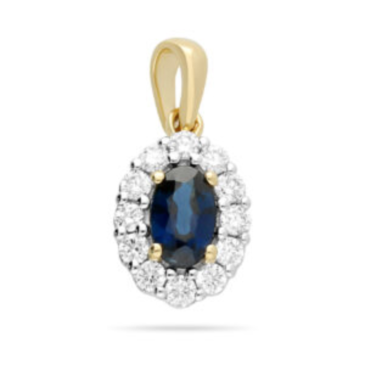 WGD hanger met saffier en diamant
